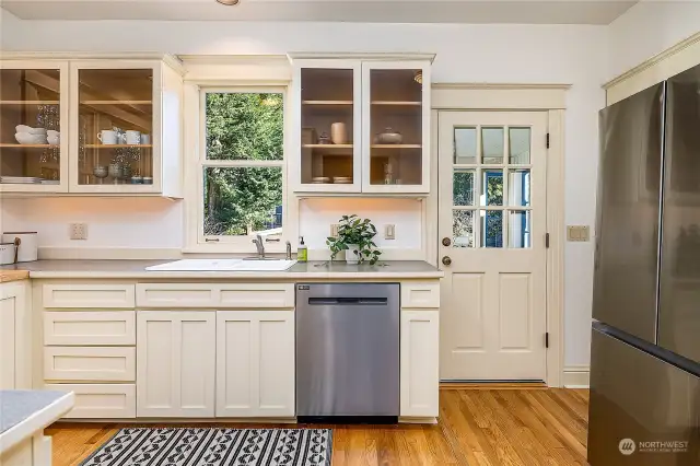 New dishwasher and refrigerator in kitchen