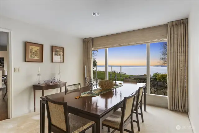 Formal dining room is between the kitchen and living room.