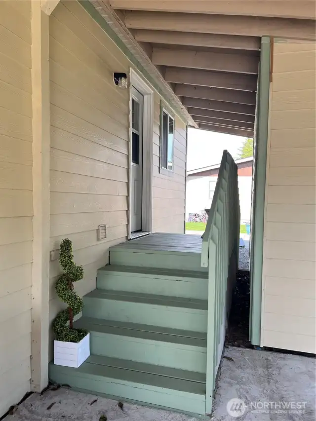 back entrance from carport