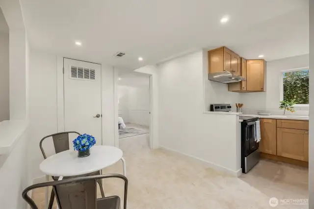 Lower level kitchen and eating nook