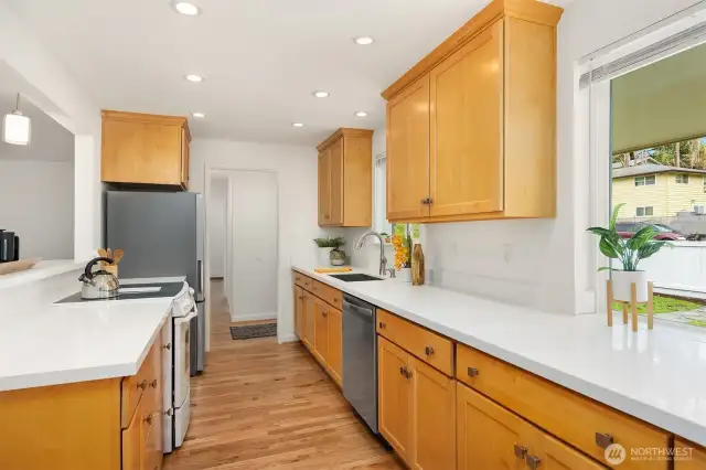 Gorgeous kitchen with quartz countertops