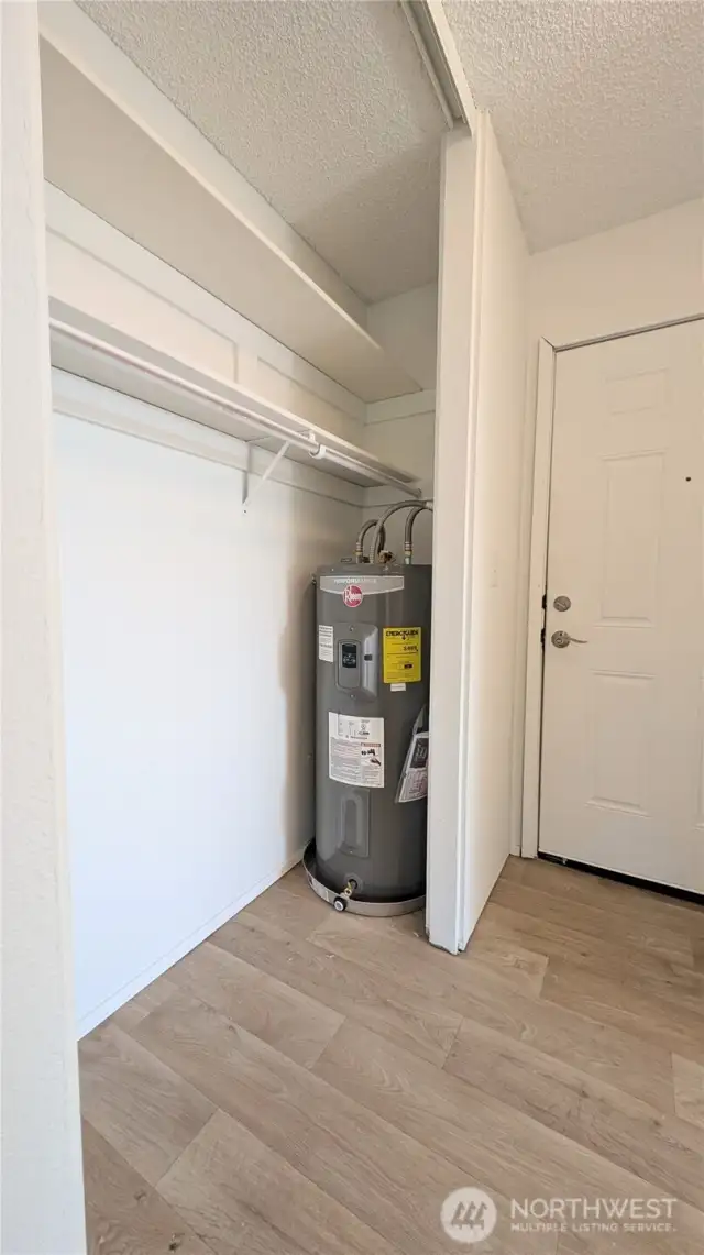 Entrance hall with brand new hot water heater