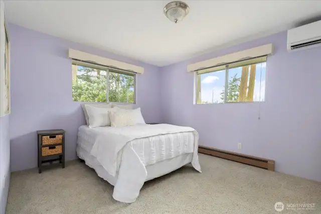 Primary bedroom with its own mini split.