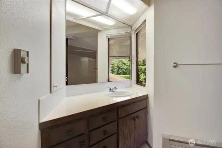 MIL full bathroom. Tub and toilet not pictured.