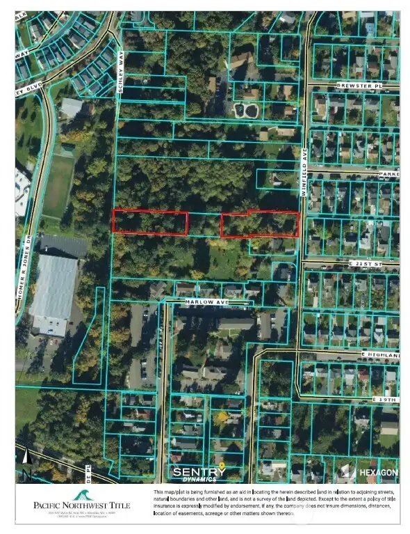 Parcel 1 with house = 1.03 acre