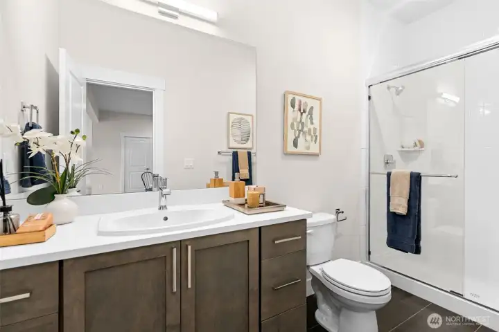 3/4 bath on lower level