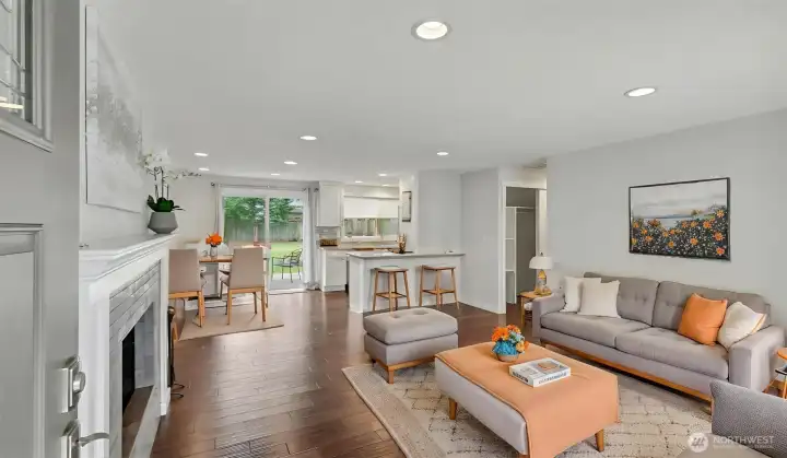 Light-filled open floor plan with numerous updates throughout. Virtually staged.