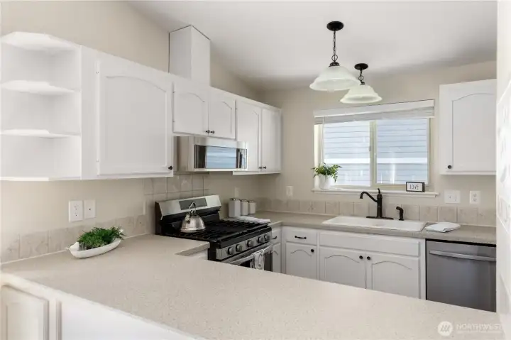 Plethora of cabinets and counterspace