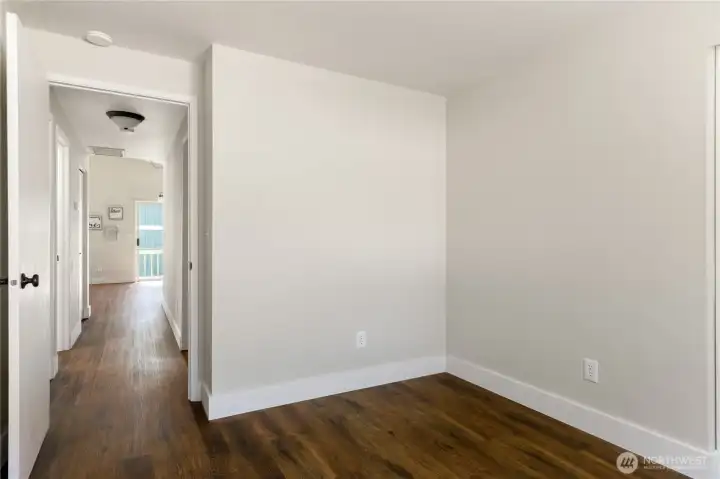 Bedroom 2 is at the end of the hall