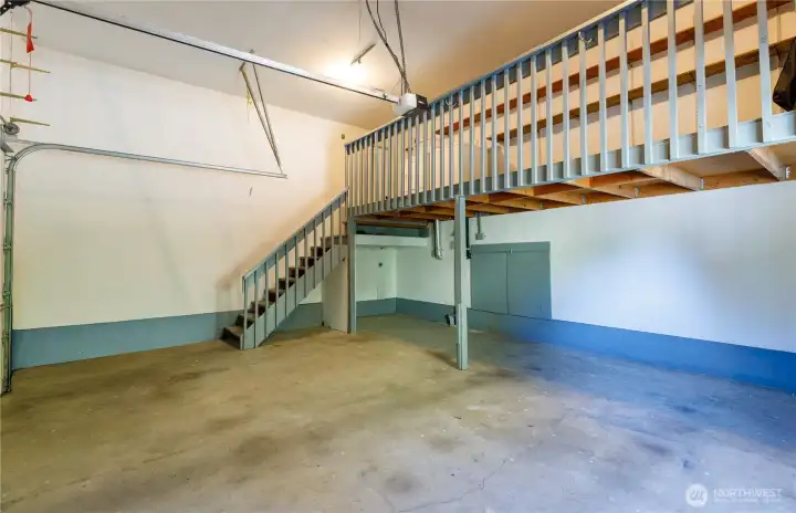 Inside Garage, Laundry lofted Inside Garage, Laundry lofted