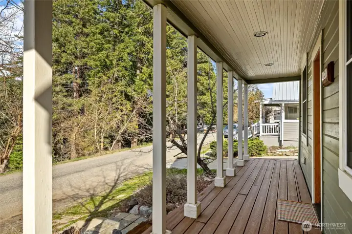 Great view of the front door porch where you can enjoy plenty of times to sit outside and take in the surroundings.