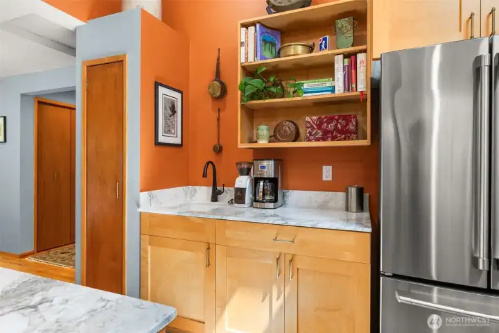Enjoy the wet bar area, excellent for entertaining or set up a coffee bar.