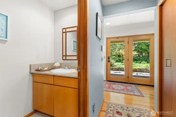 Main floor half bath.
