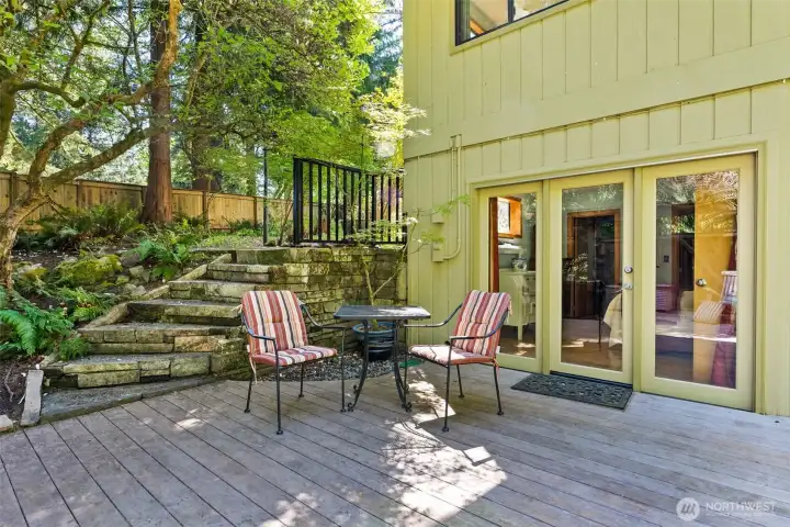 2nd walkway to lower level patio area. Door leads to 4th bedroom.