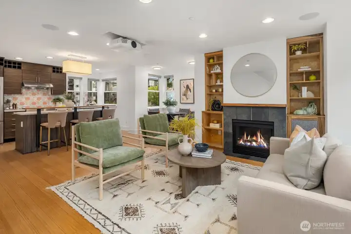 Welcome to the main living space! Can you believe this is a townhome?
