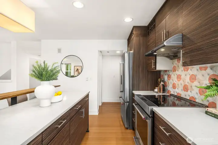 There's more: A pantry area tucked off the kitchen, with bonus space for pet or household storage.