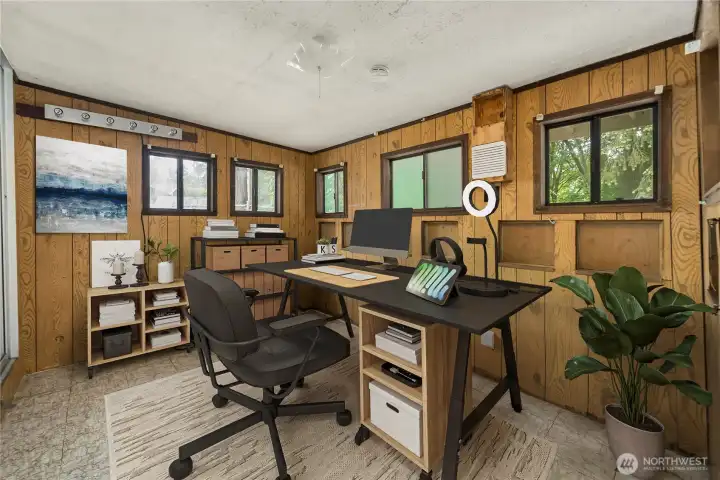 Virtually staged Office.