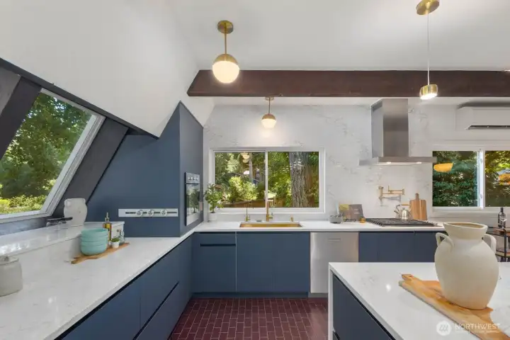 Designer Kitchen with custom cabinets