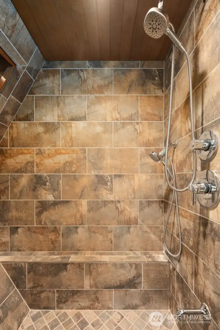 Primary Bath with tub.
