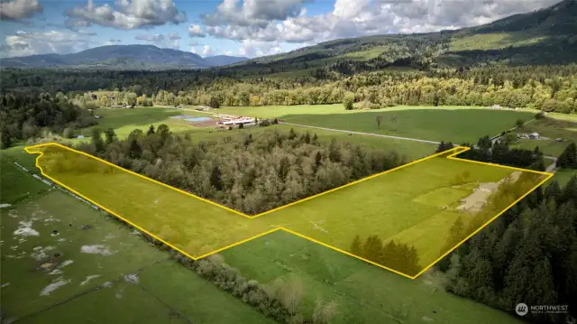 Approximate property lines of all three Parcels totaling 20.18 Acres. Property has been recently surveyed and lines/corners are clearly marked onsite!