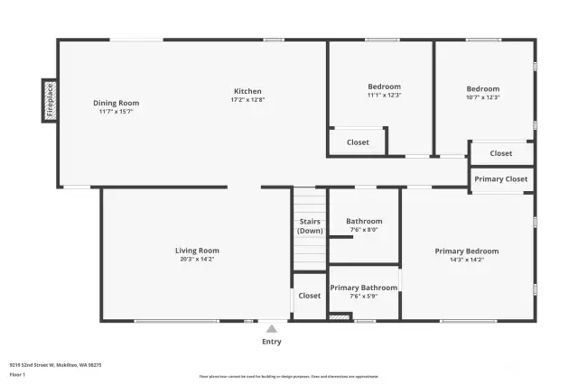 Main level floor plan.