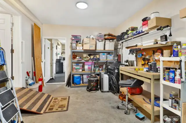 1 car garage/ workshop area.