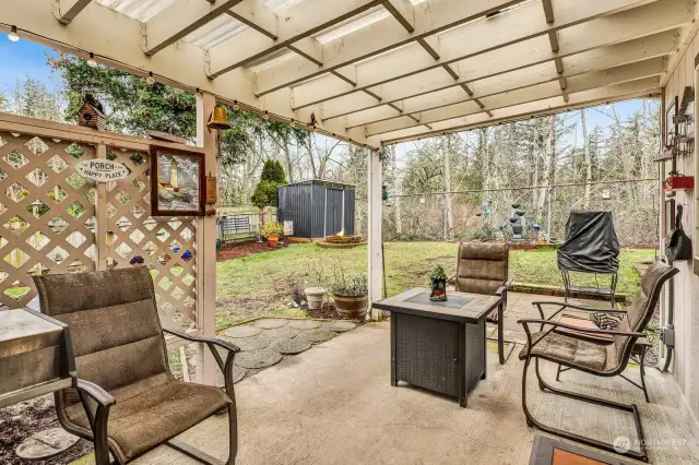 Covered back patio