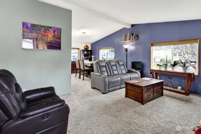 Living room with updated paint.