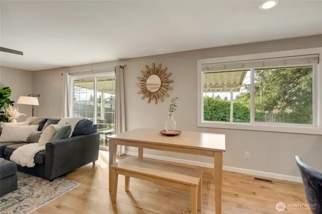 Dining area flows into the 2nd back living room