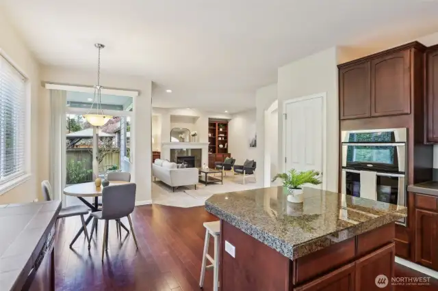 Eat-in kitchen open to the family room