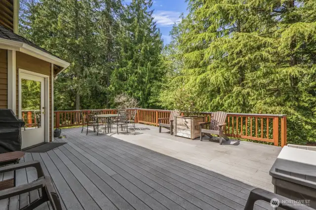 . The oversized Trex deck is spacious enough for the largest gatherings.