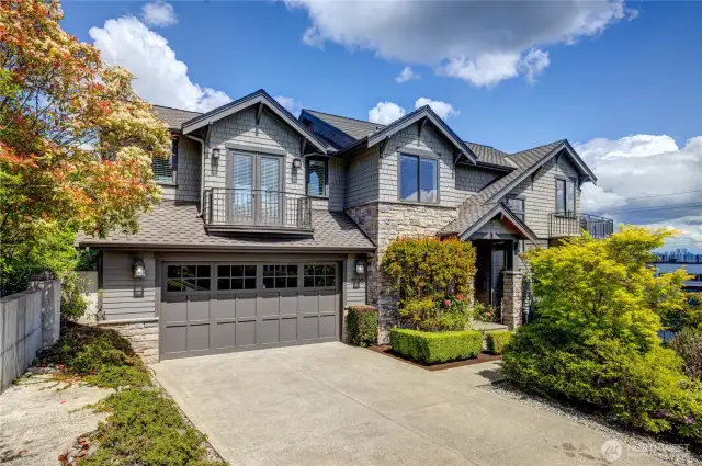 Enviable two-car attached garage with extra storage for your gear.