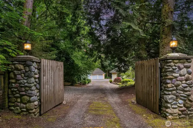 Private gated driveway