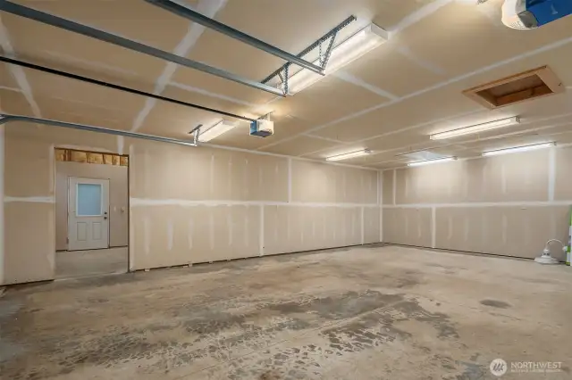 Interior of detached garage