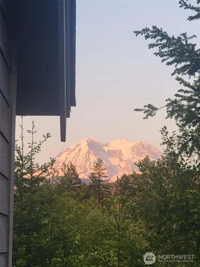 Mt. Rainier from the deck.