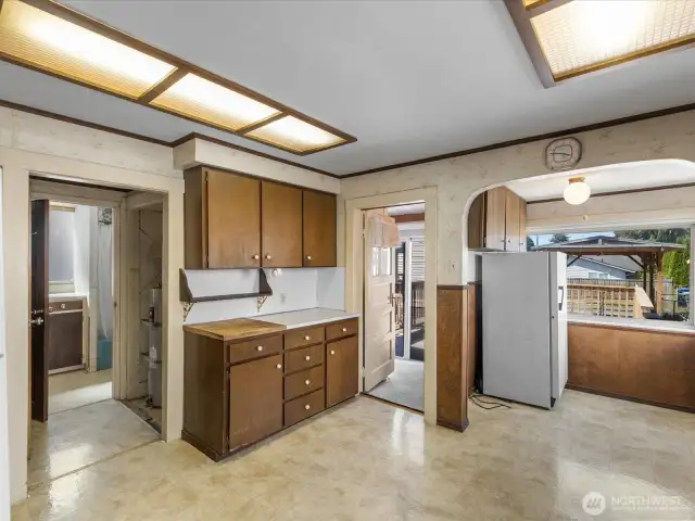A second fridge is included.