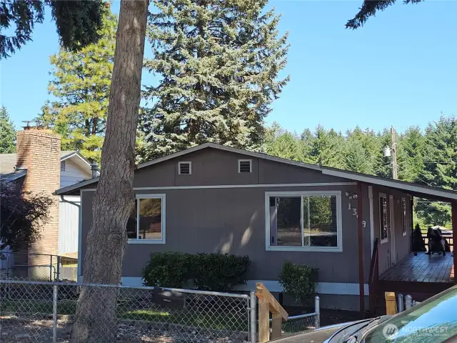 Large covered deck