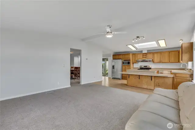 Kitchen/ family room entertaining space