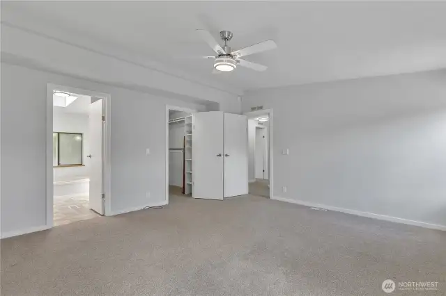 Master bedroom with walk-in closet