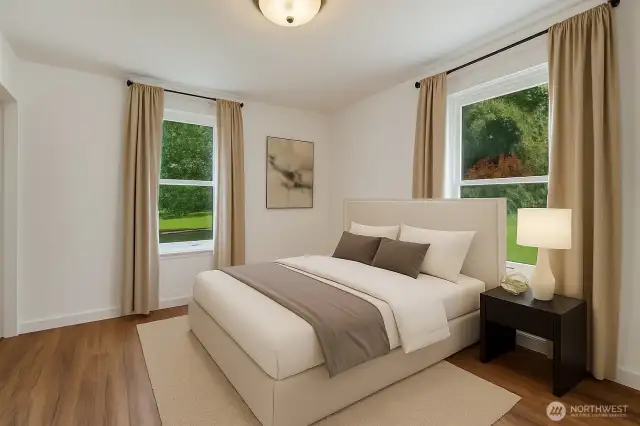 Bedroom #2 on main floor (virtually staged)
