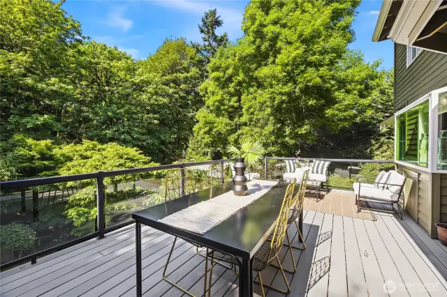 Entertainment deck off kitchen