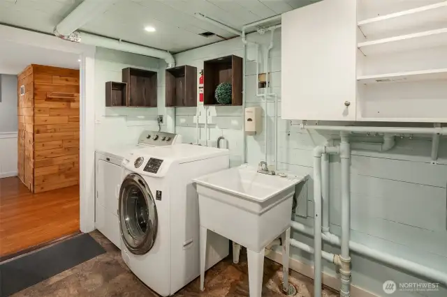 The laundry room.