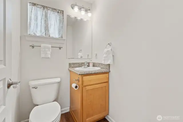 Main level half bath.
