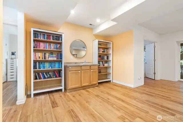 Lower level wet bar