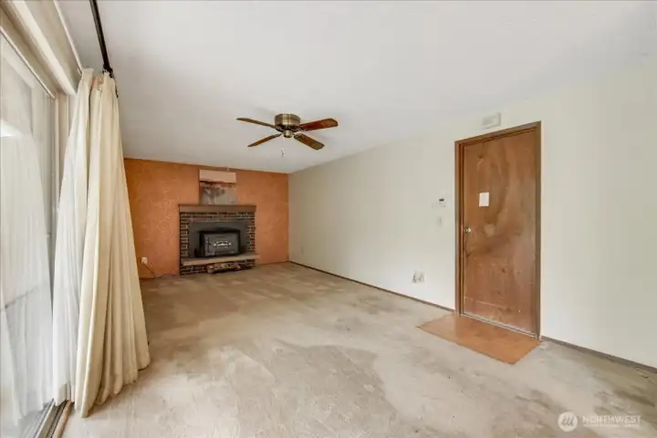Rec Room and entrance to the Garage.