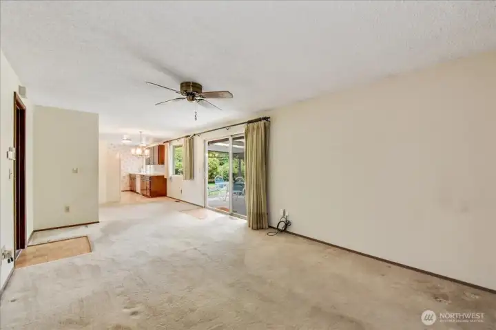Rec Room view toward the Kitchen