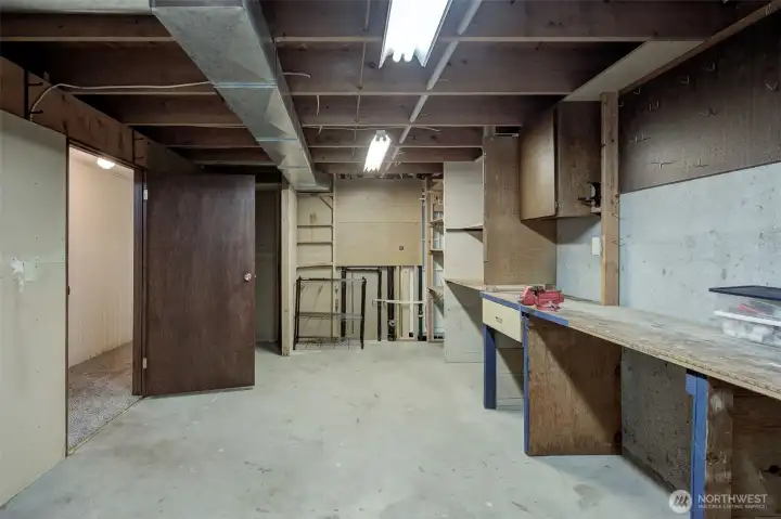 Extra large room for storage, crafts, etc.