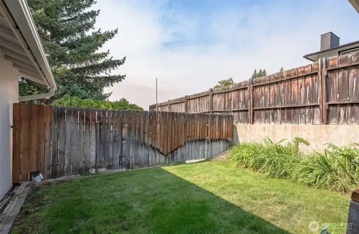 Fully fenced yard.