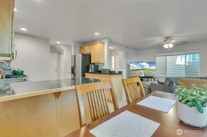 From Eating Area to Kitchen