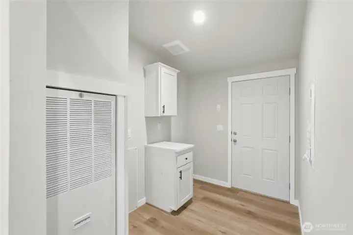 Utility room for laundry, heating and yard access!